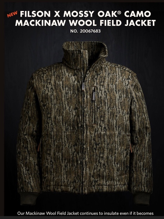 Filson Other - Limited Edition Filson Mossy Oak Milled Camo Wool Field Jacket - Green/Brown